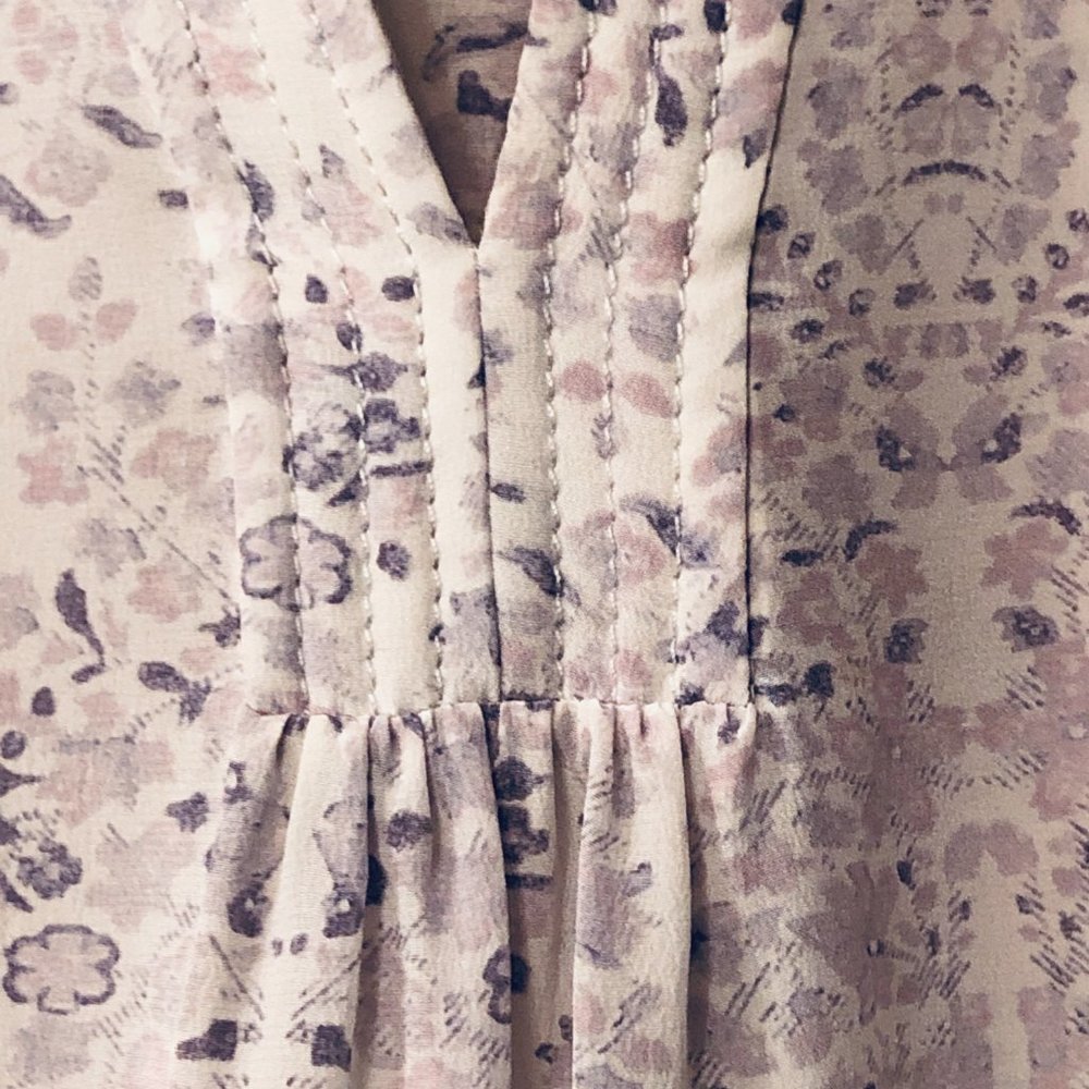 Rebecca Taylor Lavender Floral Blouse - Picture 4 of 13